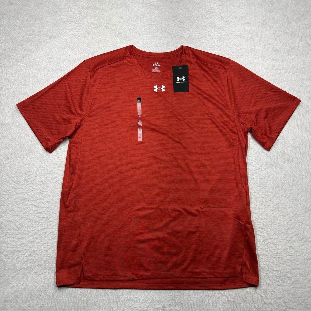 NWT Under Armour Team Tech Vent Short Sleeve Athletic T-Shirt Red Men's Size XL